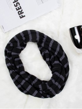 Jersey Striped Double Loop Scarf